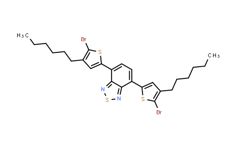 DY840356 | 444579-39-9 | 4,7-双(5-溴-4-己基噻吩-2-基)苯并[c][1,2,5]噻二唑