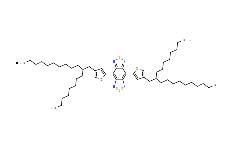 CAS No. 1374601-37-2, 4,8-Bis[4-(2-octyldodecyl)-2-thienyl]-2λ4δ2-benzo[1,2-c:4,5-c′]bis[1,2,5]thiadiazole