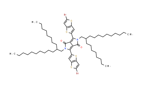 CAS No. 1270977-96-2, 3,6-Bis(5-bromothieno[3,2-b]thien-2-yl)-2,5-dihydro-2,5-bis(2-octyldodecyl)pyrrolo[3,4-c]pyrrole-1,4-dione