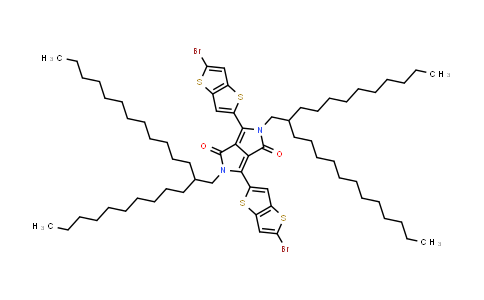 CAS No. 1246679-13-9, 3,6-Bis(5-bromothieno[3,2-b]thiophen-2-yl)-2,5-bis(2-decyltetradecyl)pyrrolo[3,4-c]pyrrole-1,4(2H,5H)-dione