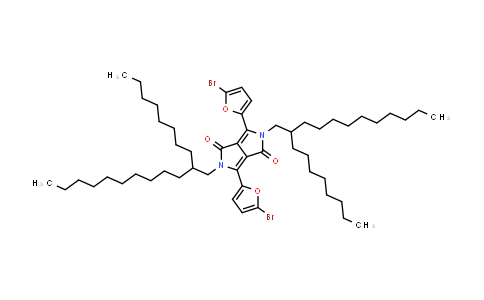 DY840370 | 1329114-94-4 | 3,6-双(5-溴-2-呋喃基)-2,5-二氢-2,5-双(2-辛基十二烷基)吡咯并[3,4-c]吡咯-1,4-二酮