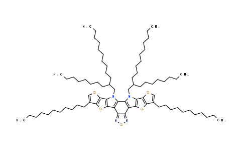 CAS No. 2599837-56-4, 12,13-Bis(2-octyldodecyl)-3,9-diundecyl-12,13-dihydro-[1,2,5]thiadiazolo[3,4-e]thieno[2'',3'':4',5']thieno[2',3':4,5]pyrrolo[3,2-g]thieno[2',3':4,5]thieno[3,2-b]indole
