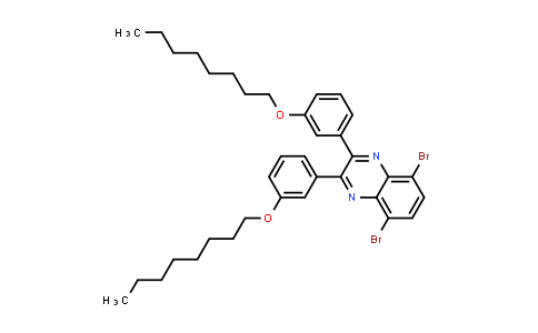 CAS No. 565228-31-1, 5,8-Dibromo-2,3-bis[3-(octyloxy)phenyl]quinoxaline