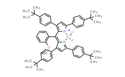 CAS No. 1020538-18-4, 1,3,7,9-四(4-(叔丁基)苯基)-5,5-二氟-10-(2-甲氧基苯基)-5H-二吡咯并[1,2-c:2',1'-f][1,3,2]二氮杂喹啉-4-鎓-5-导
