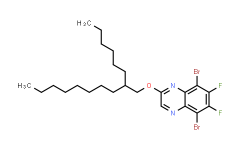CAS No. 2269476-12-0, 5,8-Dibromo-6,7-difluoro-2-((2-hexyldecyl)oxy)quinoxaline