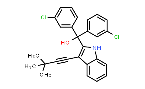 2416016-38-9 | Bis(3-chlorophenyl)(3-(3,3-dimethylbut-1-yn-1-yl)-1H-indol-2-yl)methanol
