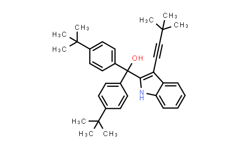 2416016-42-5 | Bis(4-(tert-butyl)phenyl)(3-(3,3-dimethylbut-1-yn-1-yl)-1H-indol-2-yl)methanol