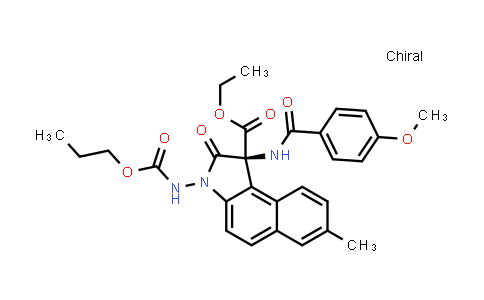 DY840662 | 2222710-65-6 | (S)-Ethyl 1-(4-methoxybenzamido)-7-methyl-2-oxo-3-((propoxycarbonyl)amino)-2,3-dihydro-1H-benzo[e]indole-1-carboxylate