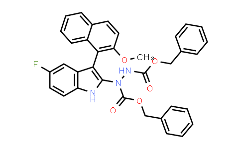 2379821-08-4 | Dibenzyl 1-(5-fluoro-3-(2-methoxynaphthalen-1-yl)-1H-indol-2-yl)hydrazine-1,2-dicarboxylate