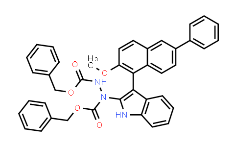 2379821-14-2 | 1-(3-(2-甲氧基-6-苯基萘-1-基)-1H-吲哚-2-基)肼-1,2-二羧酸二苄酯