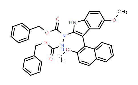 MC840671 | 2379821-07-3 | Dibenzyl 1-(5-methoxy-3-(2-methoxynaphthalen-1-yl)-1H-indol-2-yl)hydrazine-1,2-dicarboxylate