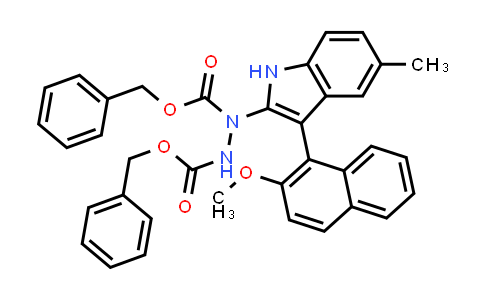 MC840677 | 2379821-06-2 | Dibenzyl 1-(3-(2-methoxynaphthalen-1-yl)-5-methyl-1H-indol-2-yl)hydrazine-1,2-dicarboxylate
