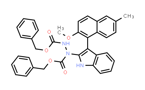 2379821-13-1 | Dibenzyl 1-(3-(2-methoxy-6-methylnaphthalen-1-yl)-1H-indol-2-yl)hydrazine-1,2-dicarboxylate