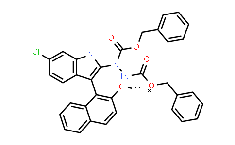 MC840680 | 2379821-12-0 | Dibenzyl 1-(6-chloro-3-(2-methoxynaphthalen-1-yl)-1H-indol-2-yl)hydrazine-1,2-dicarboxylate