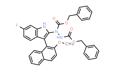 2379821-11-9 | Dibenzyl 1-(6-fluoro-3-(2-methoxynaphthalen-1-yl)-1H-indol-2-yl)hydrazine-1,2-dicarboxylate