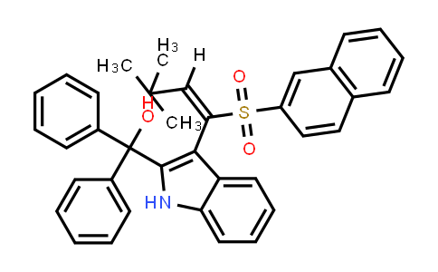 MC840706 | 2704545-21-9 | (Z)-(3-(3,3-Dimethyl-1-(naphthalen-2-ylsulfonyl)but-1-en-1-yl)-1H-indol-2-yl)diphenylmethanol