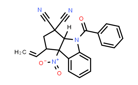 2093395-35-6 | (1S,3aR,8bS)-4-Benzoyl-8b-nitro-1-vinyl-1,3a,4,8b-tetrahydrocyclopenta[b]indole-3,3(2H)-dicarbonitrile