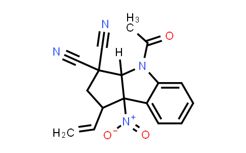 2093395-37-8 | rel-(1R,3aS,8bR)-4-Acetyl-8b-nitro-1-vinyl-1,3a,4,8b-tetrahydrocyclopenta[b]indole-3,3(2H)-dicarbonitrile