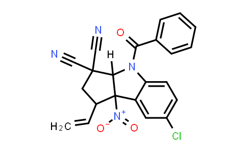 MC840763 | 2093395-47-0 | (1R,3aS,8bR)-4-Benzoyl-7-chloro-8b-nitro-1-vinyl-1,3a,4,8b-tetrahydrocyclopenta[b]indole-3,3(2H)-dicarbonitrile