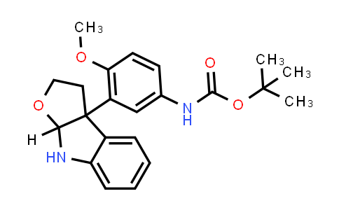 MC840800 | 2144818-08-4 | rel-tert-Butyl (4-methoxy-3-((3aR,8aR)-3,3a,8,8a-tetrahydro-2H-furo[2,3-b]indol-3a-yl)phenyl)carbamate