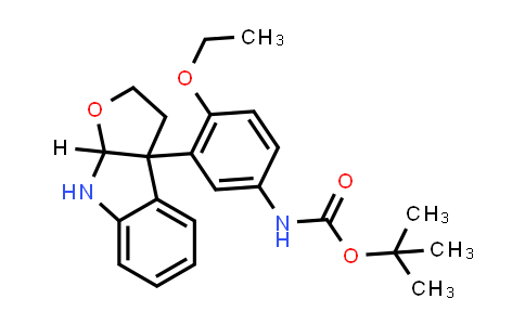 2144818-17-5 | rel-tert-Butyl (4-methoxy-3-((3aR,8aR)-7-methyl-3,3a,8,8a-tetrahydro-2H-furo[2,3-b]indol-3a-yl)phenyl)carbamate