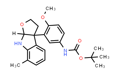 MC840813 | 2144818-16-4 | rel-tert-Butyl (3-((3aR,8aR)-6-chloro-3,3a,8,8a-tetrahydro-2H-furo[2,3-b]indol-3a-yl)-4-methoxyphenyl)carbamate