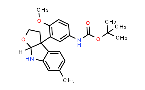 2144818-12-0 | rel-(4-甲氧基-3-((3aR,8aR)-6-甲基-3,3a,8,8a-四氢2H-呋喃并[2,3-b]吲哚-3a-基)苯基)氨基甲酸叔丁酯