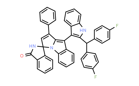 MC840828 | 2881075-11-0 | 9'-(2-(Bis(4-fluorophenyl)methyl)-1H-indol-3-yl)-1'-phenylspiro[isoindoline-1,3'-pyrrolo[1,2-a]indol]-3-one