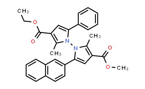 DY840852 | 2764870-86-0 | 3-Ethyl 3'-methyl 2,2'-dimethyl-5'-(naphthalen-2-yl)-5-phenyl-[1,1'-bipyrrole]-3,3'-dicarboxylate