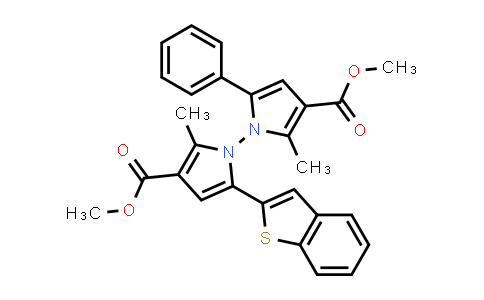 2764870-58-6 | Dimethyl 5-(benzo[b]thiophen-2-yl)-2,2'-dimethyl-5'-phenyl-[1,1'-bipyrrole]-3,3'-dicarboxylate