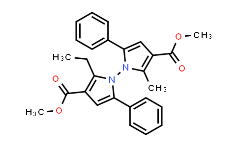 MC840860 | 2764870-60-0 | Dimethyl 2-ethyl-2'-methyl-5,5'-diphenyl-[1,1'-bipyrrole]-3,3'-dicarboxylate