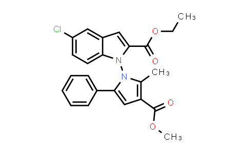 2764870-08-6 | Ethyl 5-chloro-1-(3-(methoxycarbonyl)-2-methyl-5-phenyl-1H-pyrrol-1-yl)-1H-indole-2-carboxylate