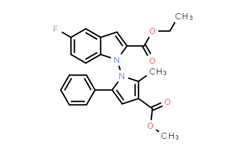 MC840868 | 2764870-07-5 | Ethyl 5-fluoro-1-(3-(methoxycarbonyl)-2-methyl-5-phenyl-1H-pyrrol-1-yl)-1H-indole-2-carboxylate