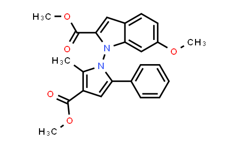 MC840872 | 2764870-13-3 | 6-甲氧基-1-(3-(甲氧羰基)-2-甲基-5-苯基-1H-吡咯-1-基)-1H-吲哚-2-羧酸甲酯