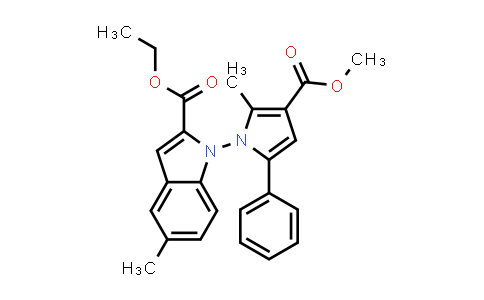 2764870-11-1 | 1-(3-(甲氧羰基)-2-甲基-5-苯基-1H-吡咯-1-基)-5-甲基-1H-吲哚-2-羧酸乙酯