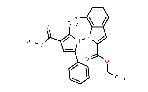 2764870-14-4 | Ethyl 7-bromo-1-(3-(methoxycarbonyl)-2-methyl-5-phenyl-1H-pyrrol-1-yl)-1H-indole-2-carboxylate