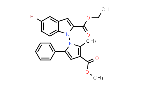 2764870-09-7 | Ethyl 5-bromo-1-(3-(methoxycarbonyl)-2-methyl-5-phenyl-1H-pyrrol-1-yl)-1H-indole-2-carboxylate