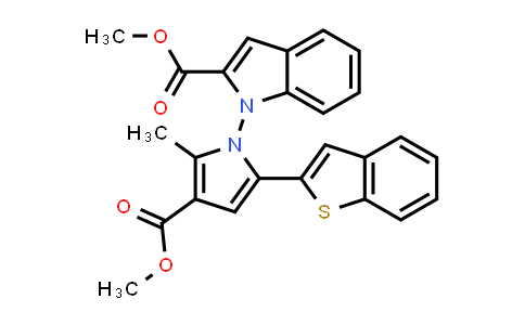 MC840879 | 2764870-41-7 | 1-(5-(苯并[b]噻吩-2-基)-3-(甲氧羰基)-2-甲基-1H-吡咯-1-基)-1H-吲哚-2-羧酸甲酯