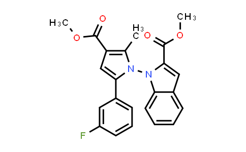 MC840881 | 2764870-23-5 | 1-(5-(3-氟苯基)-3-(甲氧羰基)-2-甲基-1H-吡咯-1-基)-1H-吲哚-2-羧酸甲酯