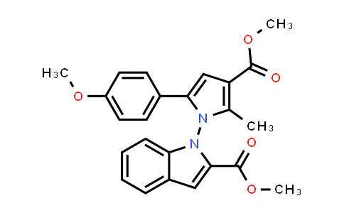 MC840882 | 2764870-33-7 | 1-(3-(甲氧羰基)-5-(4-甲氧基苯基)-2-甲基-1H-吡咯-1-基)-1H-吲哚-2-羧酸甲酯