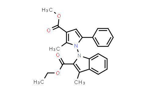 2764870-15-5 | Ethyl 1-(3-(methoxycarbonyl)-2-methyl-5-phenyl-1H-pyrrol-1-yl)-3-methyl-1H-indole-2-carboxylate