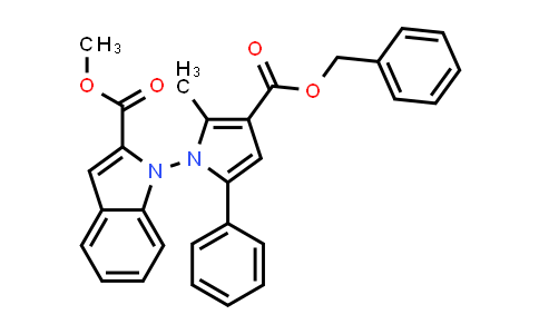 MC840886 | 2764870-47-3 | Methyl 1-(3-((benzyloxy)carbonyl)-2-methyl-5-phenyl-1H-pyrrol-1-yl)-1H-indole-2-carboxylate