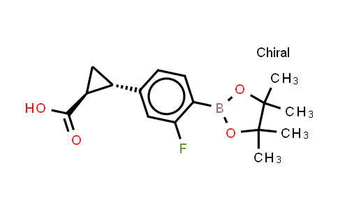 MC841711 | 2095772-76-0 | (1S,2S)-2-[3-fluoro-4-(4,4,5,5-tetramethyl-1,3,2-dioxaborolan-2-yl)phenyl]cyclopropanecarboxylic acid