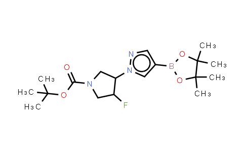 1454687-08-1 | tert-butyl 3-fluoro-4-[4-(tetramethyl-1,3,2-dioxaborolan-2-yl)-1H-pyrazol-1-yl]pyrrolidine-1-carboxylate