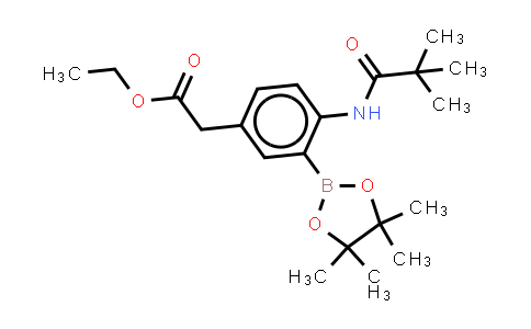 2390149-55-8 | ethyl 2-[4-(2,2-dimethylpropanoylamino)-3-(4,4,5,5-tetramethyl-1,3,2-dioxaborolan-2-yl)phenyl]acetate
