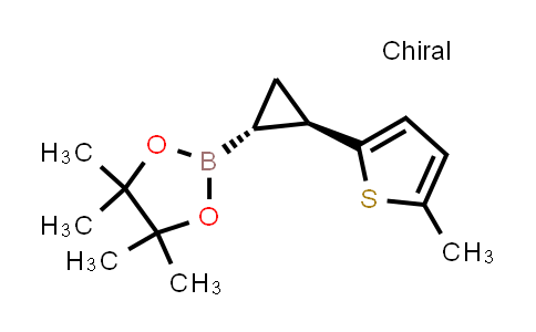 2170979-94-7 | 4,4,5,5-tetramethyl-2-[(1R,2R)-2-(5-methyl-2-thienyl)cyclopropyl]-1,3,2-dioxaborolane