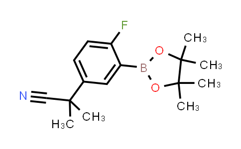 MC842579 | 2820542-43-4 | 2-[4-fluoro-3-(4,4,5,5-tetramethyl-1,3,2-dioxaborolan-2-yl)phenyl]-2-methyl-propanenitrile