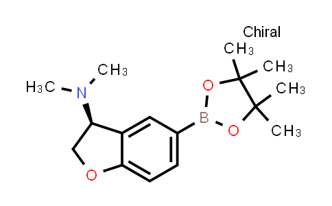 2857817-36-6 | (3S)-N,N-dimethyl-5-(4,4,5,5-tetramethyl-1,3,2-dioxaborolan-2-yl)-2,3-dihydrobenzofuran-3-amine