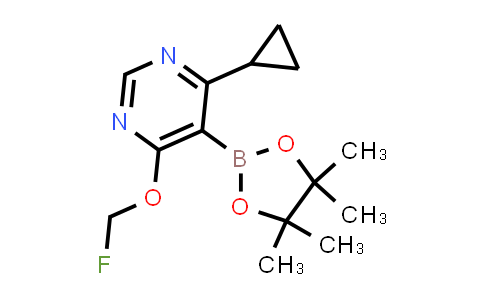 2821754-95-2 | 4-cyclopropyl-6-(fluoromethoxy)-5-(4,4,5,5-tetramethyl-1,3,2-dioxaborolan-2-yl)pyrimidine