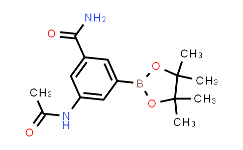 CAS No. 1421322-89-5, 3-acetamido-5-(4,4,5,5-tetramethyl-1,3,2-dioxaborolan-2-yl)benzamide